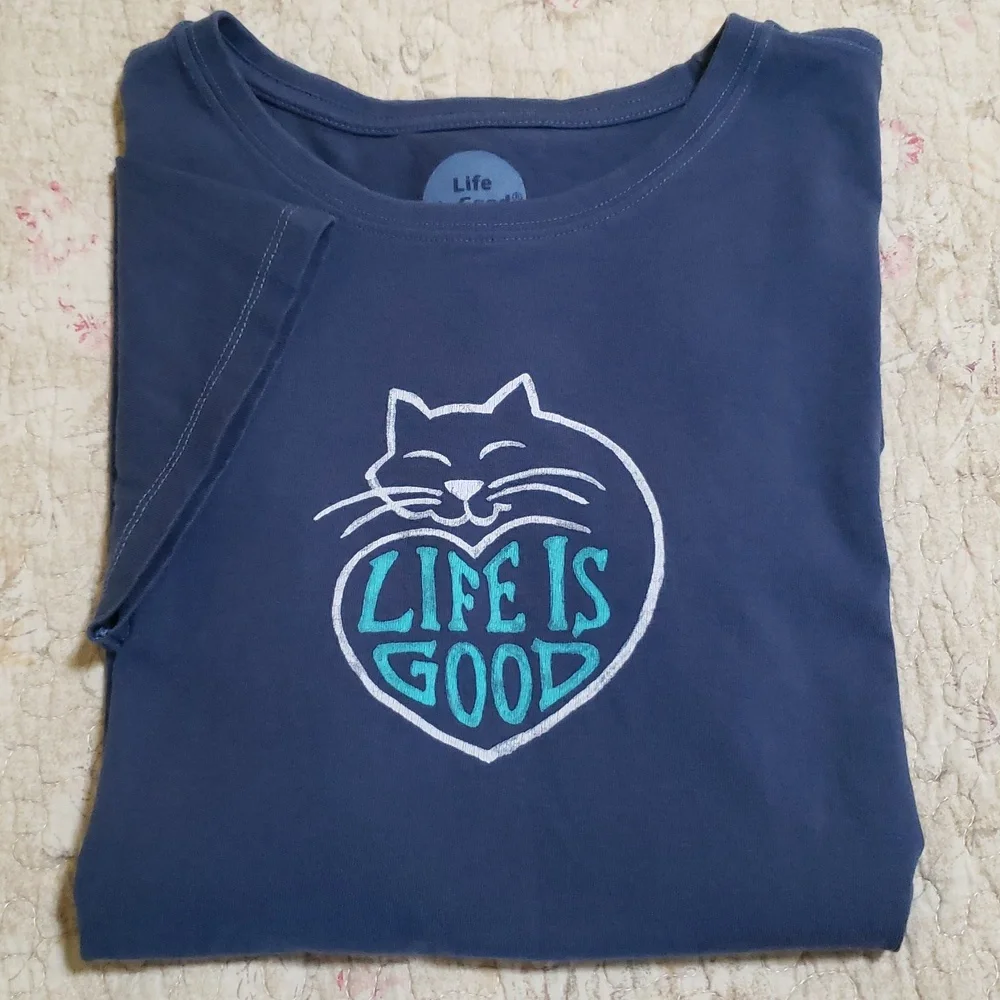 Life is Good Cat Heart tee / M